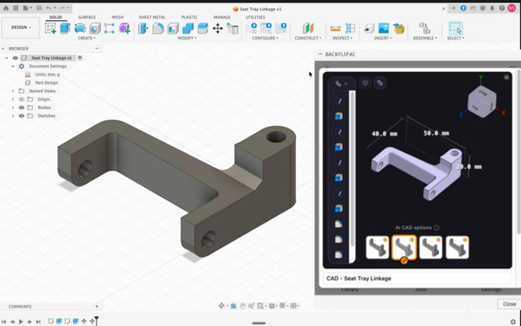 Backflip AI Copiloto de diseño CAD