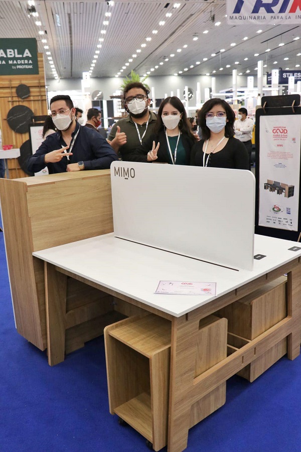 El equipo Mino gana el primer lugar con un diseño para las oficinas del siglo XXI, basado en la necesidad de ahorrar tiempo y complicaciones a la hora de comprar y armar muebles