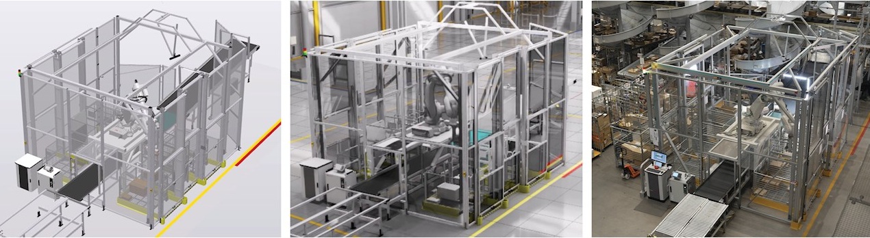 Simulación ABB Robotics RobotStudio IA fisica en celda robotica