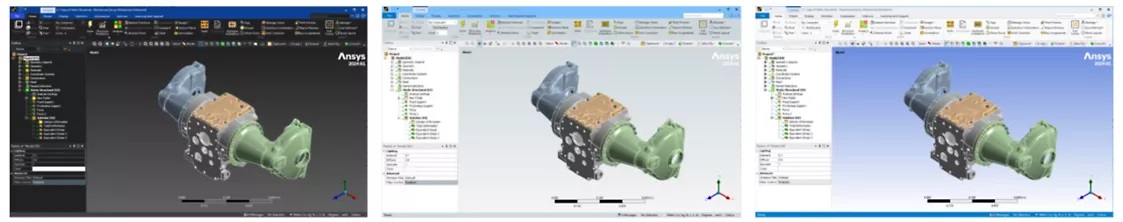 Modos de vista Ansys