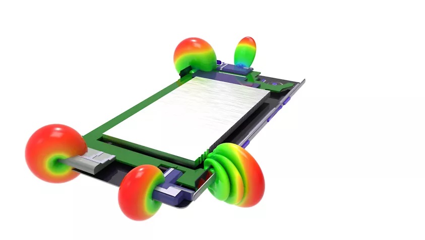Simulación de antenas 5G realizada con el software Ansys HFSS para evaluar con precisión el impacto de su colocación