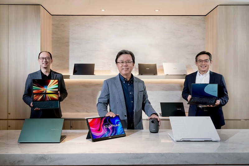 El co-CEO de ASUS, Samson Hu, anunció hoy la última línea de laptops, pantallas y soluciones de entretenimiento en el evento de lanzamiento virtual Be Ahead durante el CES 2021