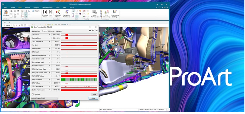 visualizador JT2Go en la Pro Art de Asus