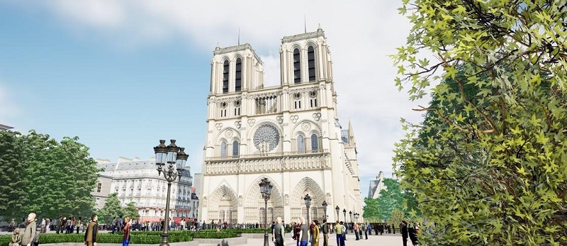 Representación visual del lugar del proyecto - alrededores de Notre-Dame