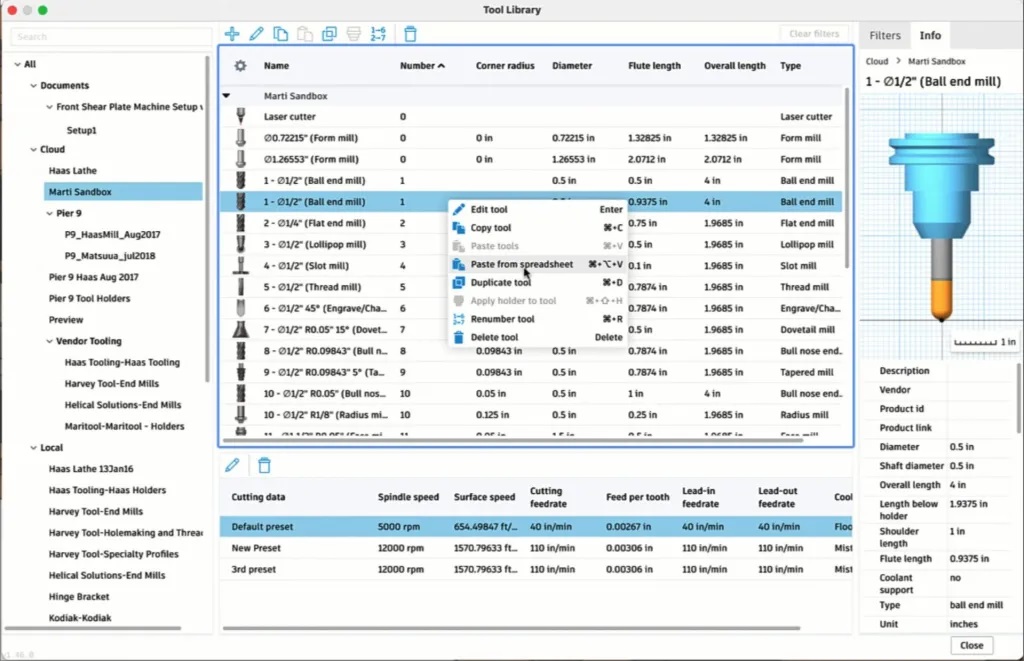Importar y exportar archivos CSV en software Autodesk Fusion 360