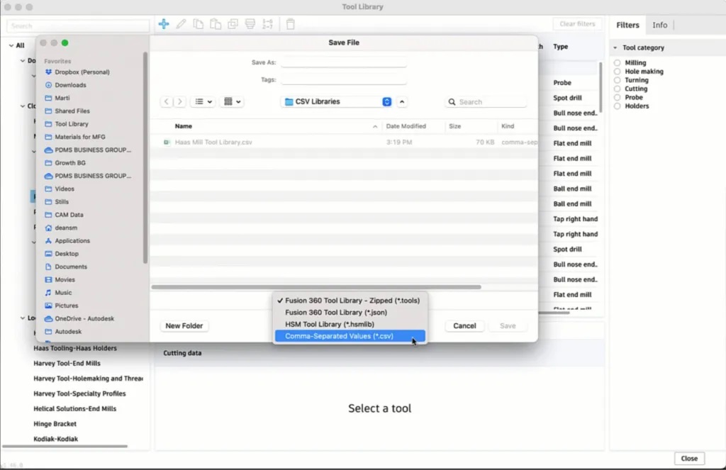 Importar y exportar archivos CSV en Fusion 360