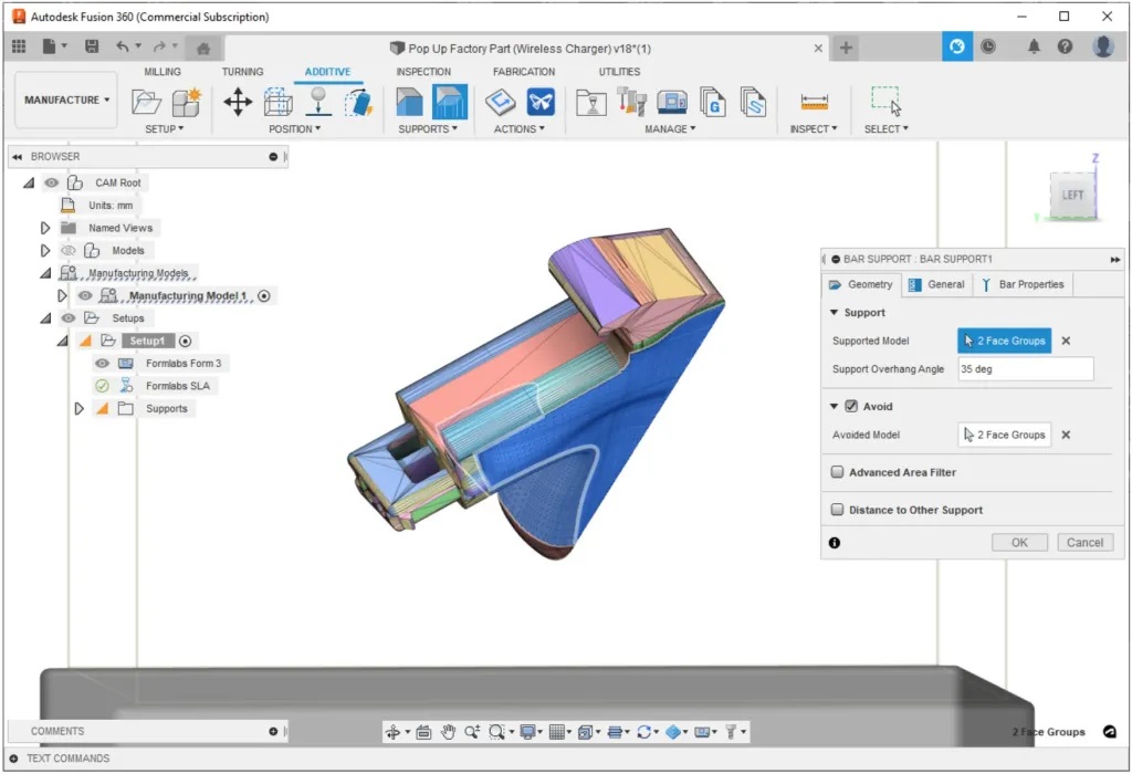 Grupos de mallas software Autodesk Fusion 360