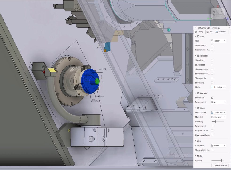 Simulación máquina herramienta Autodesk Fusión