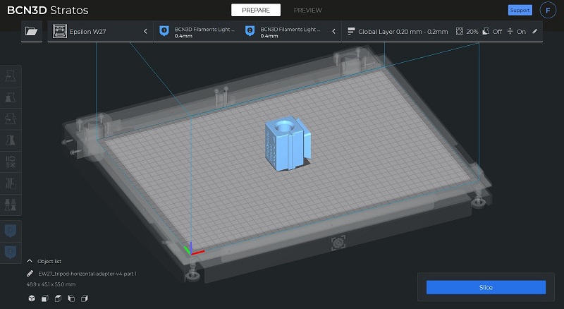 BCN3D Stratos software para dar los siguientes pasos en el software de impresión 3D