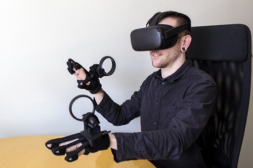 BeBop guante táctil VR e integración con Oculus Quest Link BeBop guante táctil VR e integración con Oculus Quest Link
