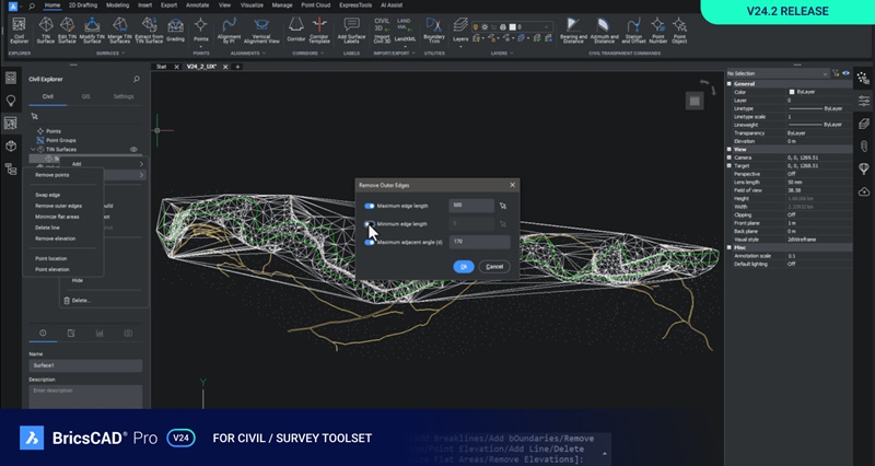 BricsCAD Pro para ingenieros civiles y topógrafos
