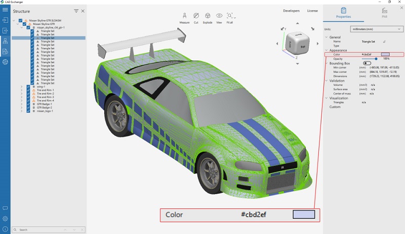 Lee los colores de malla en SOLIDWORKS