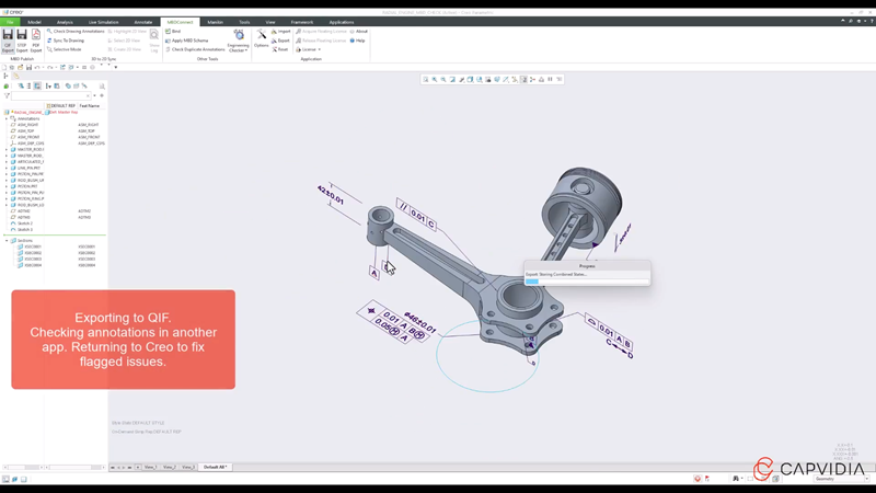 Capvidia anotaciones en PTC Creo