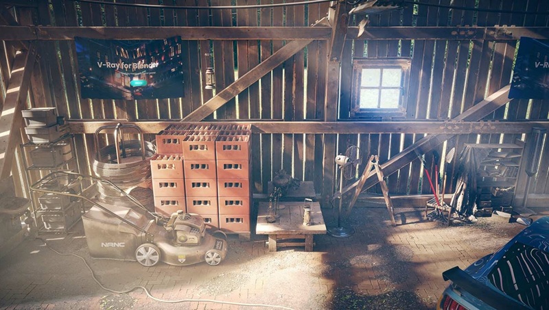 V-Ray para Blender renderizado