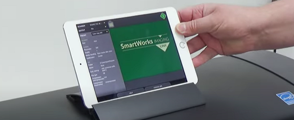 SmartWorks Imaging tiene una app que puede descargar y operar el escaneo desde una tableta
