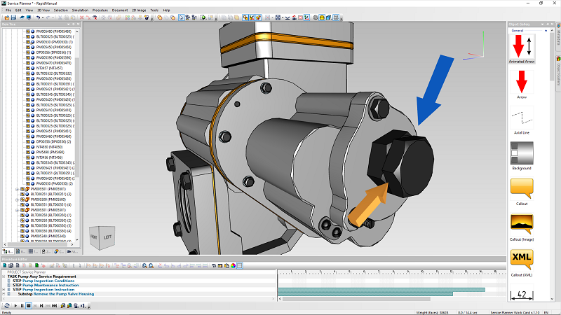 Flechas animadas en Rapidauthor