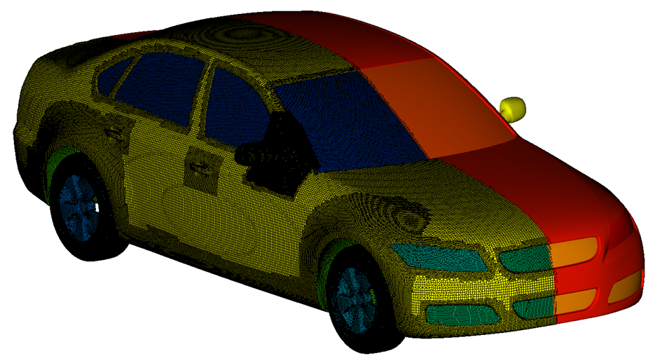 Simulacion de flujo turbulento Simulacion de flujo turbulento sobre el vehiculo DrivAer resuelto con CF-MESH+ y OpenFOAM