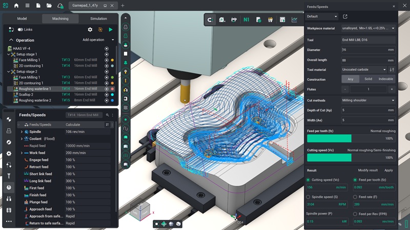 ENCY CAD/CAM avances y velocidades
