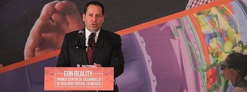 El Gobernador Eruviel Ávila Villegas en el anuncio de EON Reality México