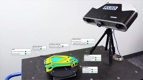 El generador de imágenes 3D óptico de imágenes es un escáner sin contacto de grado metrológico