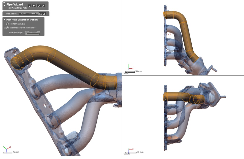 Sweep Pipe Geomagic Design Ingenieria inversa
