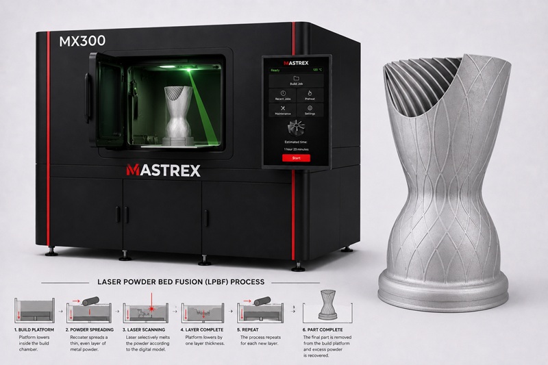 Mastrex, fabricante de equipos de tecnología de fusión de cama de polvo láser (LPBF)