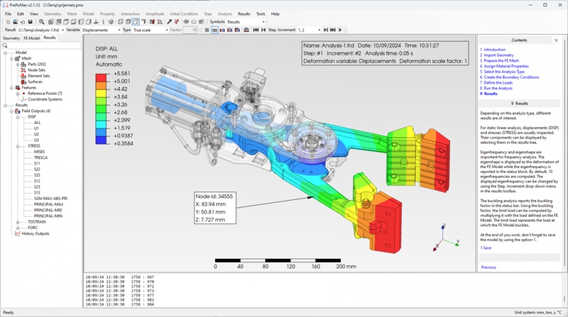 PrePoMax software FEA