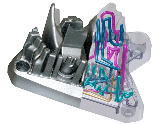 Simulacion de canales conformales en piezas de LBC Laser Bearbeitungs Center GmbH, en Kornwestheim, Alemania,recien comprada por Renishaw Simulacion de canales conformales en piezas de LBC Laser Bearbeitungs Center GmbH, en Kornwestheim, Alemania,recien comprada por Renishaw