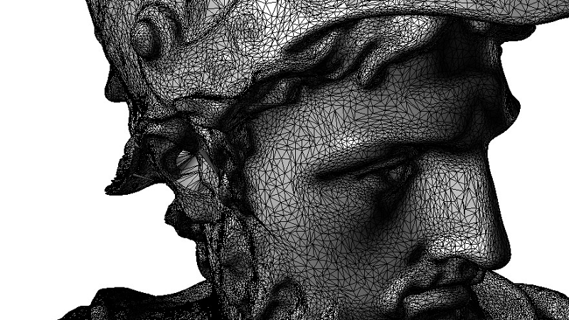 Malla de un escaneo 3D
