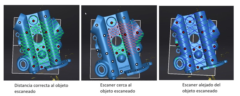 Visualización de la distancia de exploración