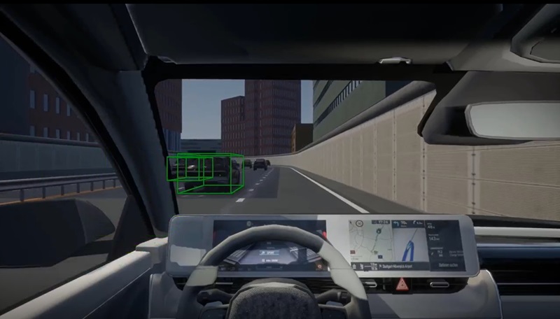 Simulacion interior de un auto