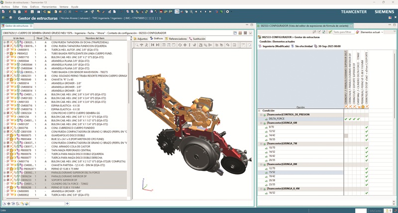 Maquinaria agricola diseño en Designcenter NX