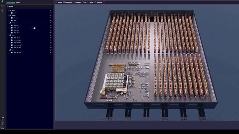 Gemelo virtual de almacen de distribucion Kion Siemens