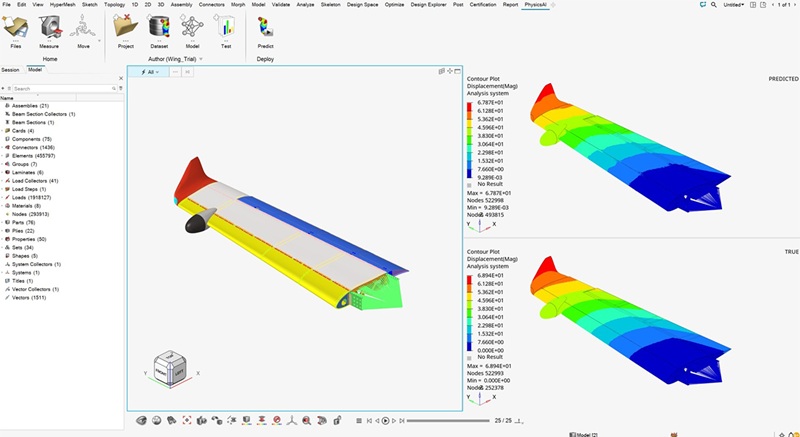Simcenter PhysicsAI es la tecnología de aprendizaje profundo geométrico de Siemens que transforma los datos de simulación en modelos predictivos de alta fidelidad que ayudan a los ingenieros a evaluar más conceptos y tomar decisiones de diseño seguras hasta 1.000 veces más rápido que el solucionador tradicional