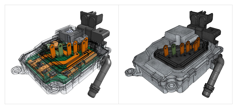 Modelo geométrico del inversor SimScale