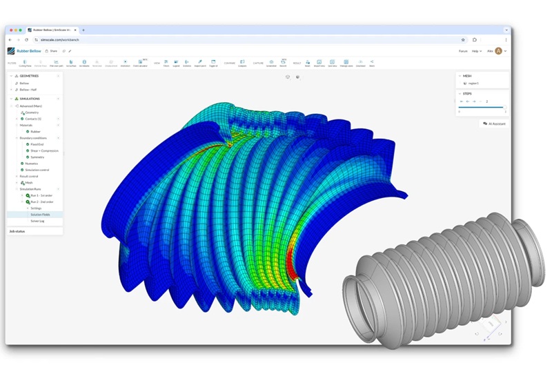 SimScale Hexagon Marc simulacion no lineal FEA SimScale Hexagon Marc simulacion no lineal FEA