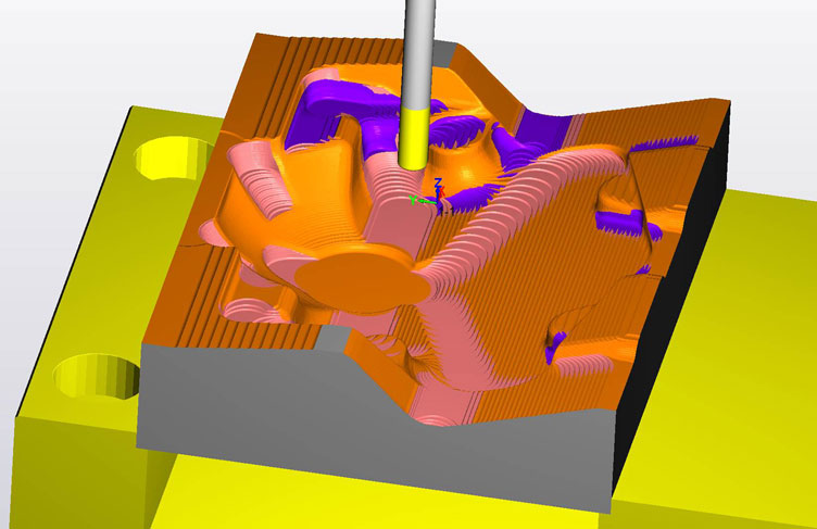 SolidCAM 2020 el programa mara maquinado con iMachining presento Turbo HSR -imagen cortesia de SolidCAM