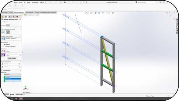 La forma de trabajar en SOLIDWORKS de los sistemas de estructuras