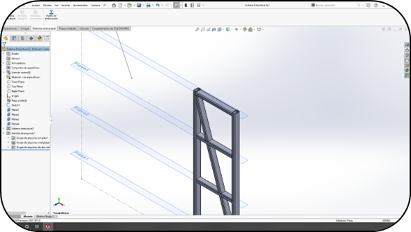 La forma de trabajar en SOLIDWORKS de los sistemas de estructuras