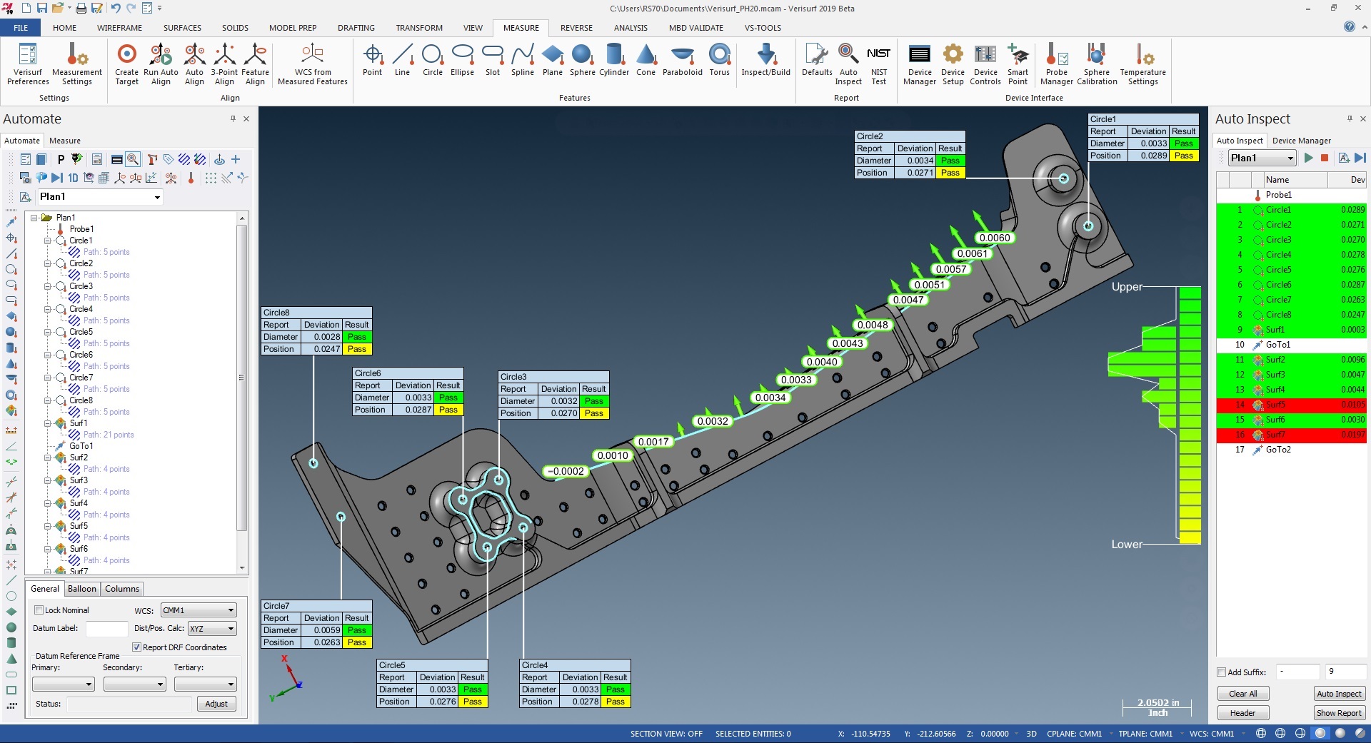 Verisurf soporta el palpador Renishaw PH20