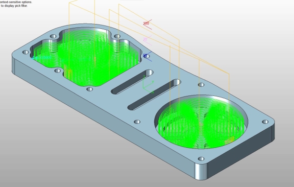  Trayectorias de corte generadas y calculadas en ZW3D